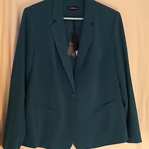 LaneBryant teal blazer 18